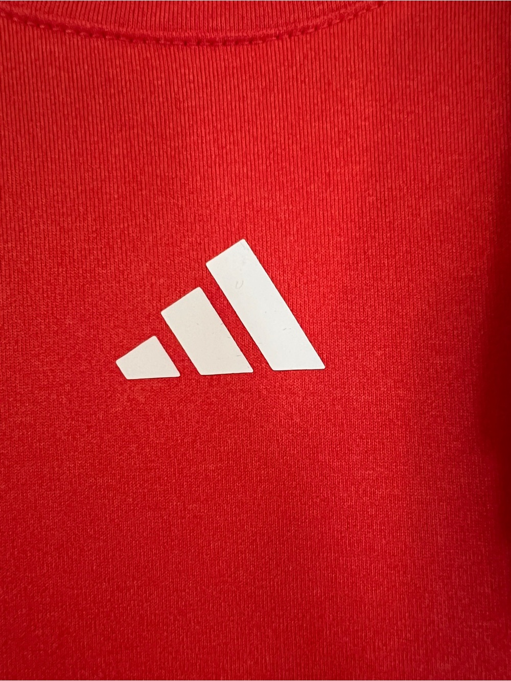 Adidas Red Short-Sleeve Athletic Woman’s Tee w/ Classic White 3-Stripes- S - Picture 7 of 9